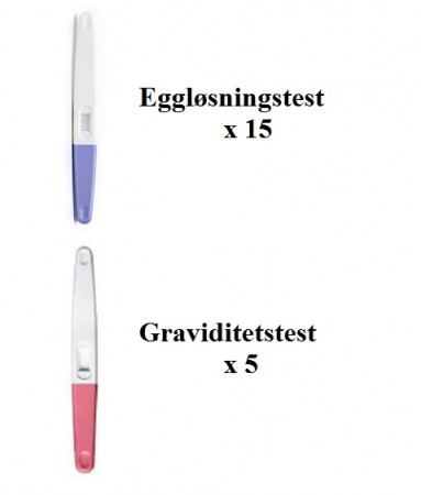 Graviditetstest x 5 - Eggløsningstest x 15 - Stav