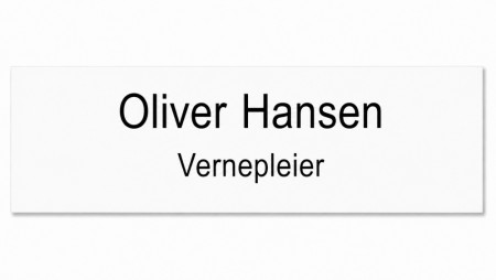 Ekstra navneskiltplate til skiltmappe