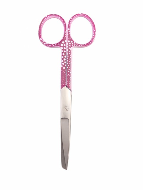 Lilla med hvite prikker